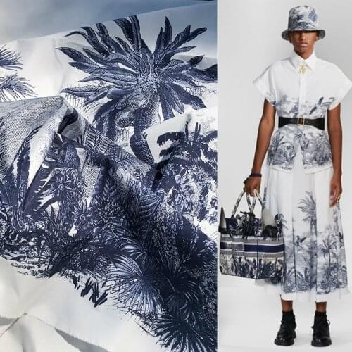 12 Styles C Brand Printed Natural 100% Cotton Poplin Fabric Cloth Fashion half skirt garment dress fabric by yard sewing