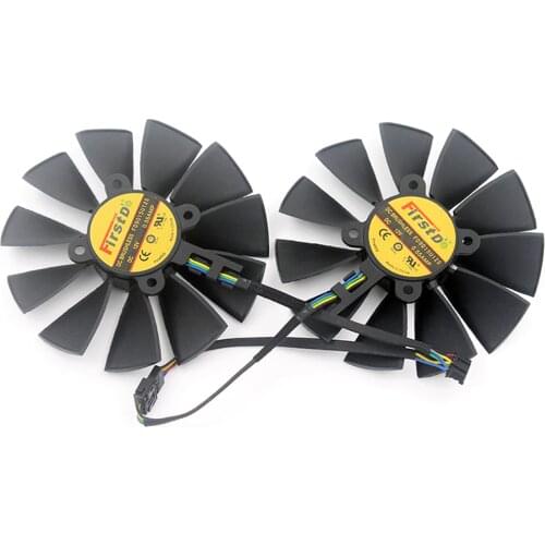 2pcs/Lot FD9015U12S PLD10015S12HH 95mm 12V 0.55A 5Pins for ASUS GTX970 980 780 STRIX-R9285 Graphics Card Cooler Cooling Fan