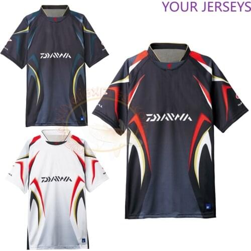 2022 Breathable Daiwa Fishing Clothing Short Sleeve V Neck Anti Uv Mens Clothes Outdoor Top Quality Shirts Pesca DAIWA Pesca