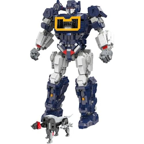 45cm 66-02 3100pcs Stacking Blocks Soundwave Transformation Action Figure Toy Model Assembled Building Blocks Gifts For Children