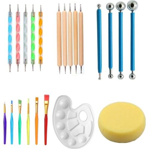 Mandala Template 45-Piece Set DIY Creative Painting Brushes Painting Template Tool Set