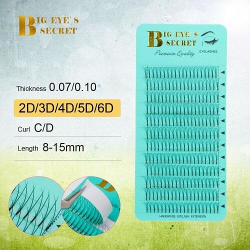 Big eyes secret Pre Made Volume Fans Eyelashes Extension Faux Mink Russian Premade Volume Fans Eyelashes Makeup Tools