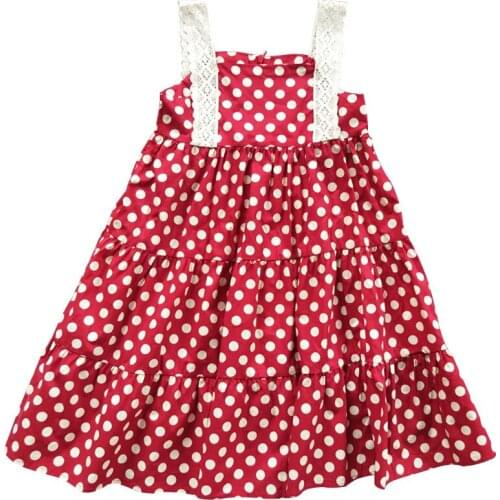 Kids Dresses for Girls 2019 New Children Vest Dress Toddler Suspender Dress Baby Princess Dress Toddler Clothes Dot Lace,#5300