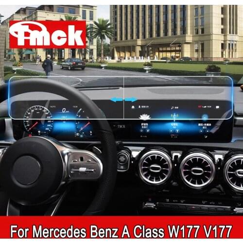For Mercedes Benz A Class W177 V177 A180 A200 A220 A250 Car Navigation Screen Instrument Membrane Tempered Glass Protector Film