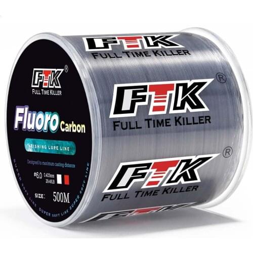 Fluorocarbon Coating Braid Fishing line 500M Multifilament Fishing Wire Carp Fishing 4.13~34.32lb 0.14~0.5mm 1.88~15.6kg