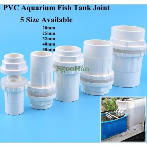 ID 20~50mm PVC Pipe Connectors Aquarium Thicken Fish Tank Drain Pipe Joints Garden Irrigation Water Supply Tube Drainage Parts
