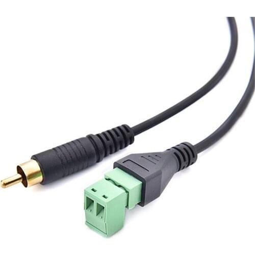 RCA Terminal Block CAT5 to Camera CCTV Video Balun RCA Male Jack AV Screw Connector Terminal Block Plug Connector 30cm
