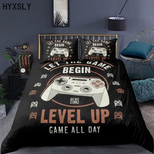 Gamepad Bedding Set Kids Children Video Game Duvet Cover Youth Modern Controller Printed Bedspread Bedclothe Twin Full King Size