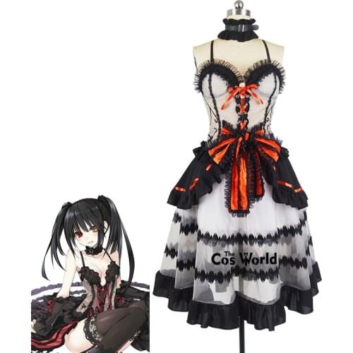 DATE A LIVE Nightmare Tokisaki Kurumi Dress Uniform Outfit Anime Cosplay Costumes