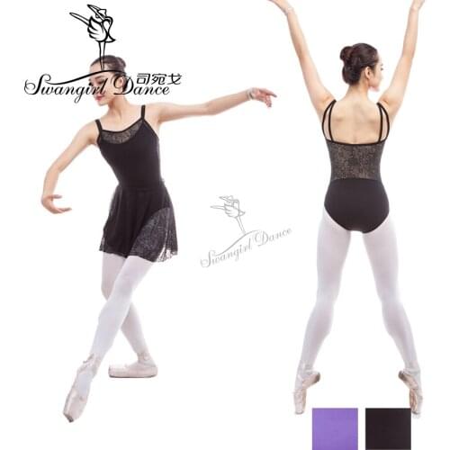 Adult double camisole ballet Leotards for dance black ballet clothes women gymnastics leotards ballerina clothesCS0310