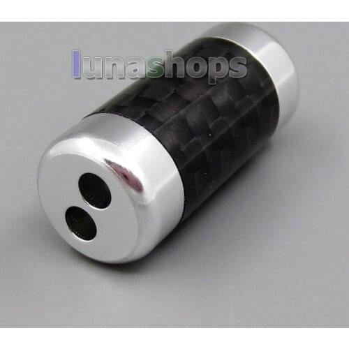 LN005421 Aluminium Alloy + Carbon Super Light Headphone Earphone Cable Splitter Adapter Plug For DIY Custom