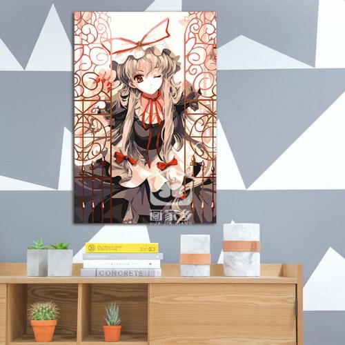 Japanese game Touhou project yakumo yukari hakurei reimu poster pictures DIY oil painting by numbers modular paint anime