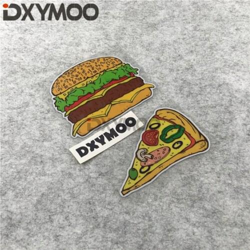 Car Window Sticker Decals Funny Food Hamburger Pizza KFC Skateboard Refrigerator Car Vinyl Decals 12cm