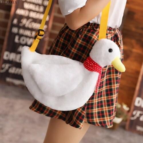 40x32cm Plush Duck Bag Cute Cartoon Animals Goose plush Backpack Mini Shoulder Purse Wallet Women Crossbody Bags Stuffed Toys