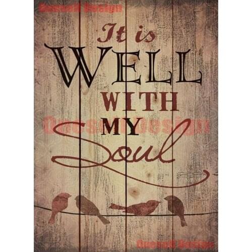 Popular 5d diamond painting full square well is my soul diamond mosaic sale 5d diamond embroidery sale livingroom wall sticker