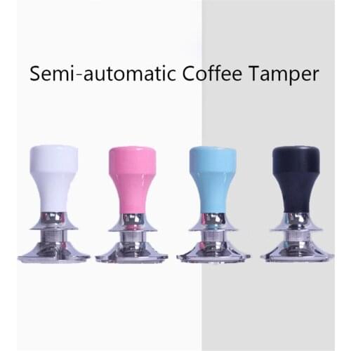 Aluminium Alloy Coffee Tamper Calibrated Powder Hammer Pressure 58mm Stainless Steel Flat Base Espresso Coffeeware For Barista