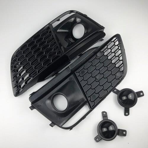 Fit For Audi RSQ5 RS Q5 RSQ5 2018 2019 Replacement Fog Lamp Grills Car Front Bumper Fog Light Grills in Racing Grills ABS