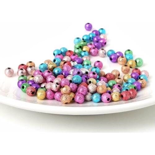 Mixed Acrylic Round Ball Spacer Beads for Jewelry Making 6 8 10 12 MM Charms Findings