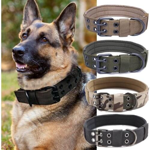 Military Tactical Dog Collar K9 Working Durable Adjustable Collar Outdoor Training Pet Dog Collars For Large Dogs Pet Products