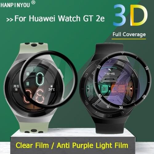 For Huawei Watch GT 2e GT2e Clear / Purple Light Full Cover 3D Curved Plating Soft PMMA PET Film Screen Protector -Not Glass