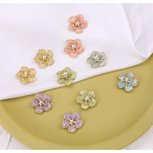 6pcs Korean Style 2020 Cute Small Flower Stud Earrings For Women Daisy Hole Sweet Statement Earring Girl Diy Jewelry Accessories