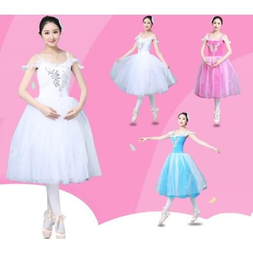 White Swan Lake Ballet Stage wear Costumes Adult Romantic Platter Ballet Dress Girls Women Classical Ballet Tutu Dance wear Suit