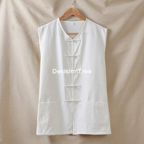 2021 traditional chinese vest male clothing man top oriental shirt linen men kimono shirt breathable men vest streetwear