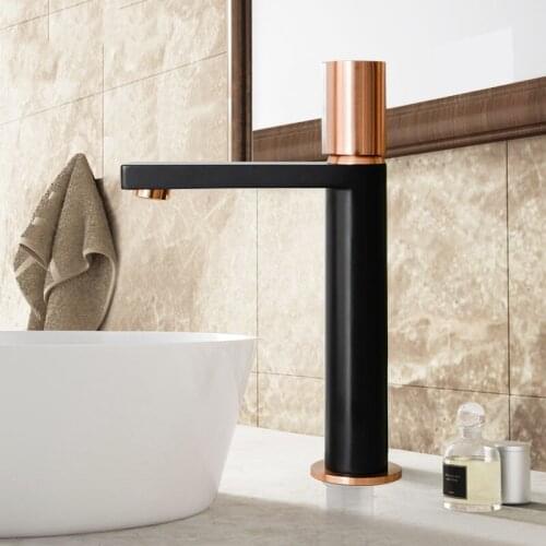 312mm 182mm high Rose gold black Multiple colors bathroom faucet Cold and hot water basin faucet sink mixer faucet