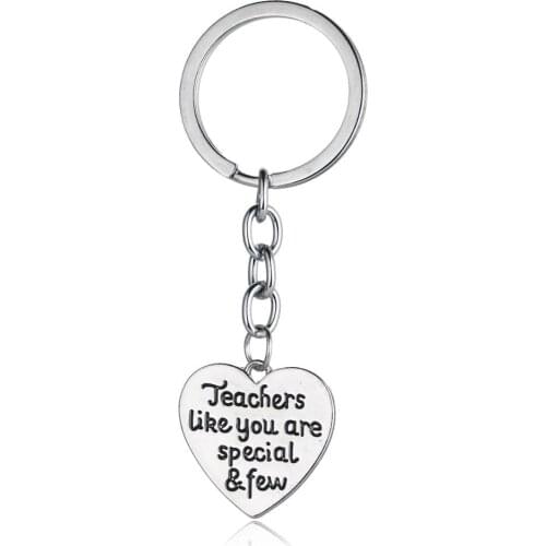 36PC Teachers Like You Are Special & Few Keyrings Heart Charm Pendant Keychains Women Men Teachers Jewelry Thanksgiving Gift Hot