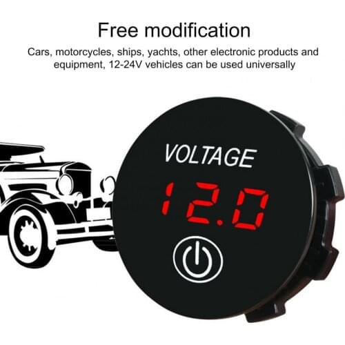 80% Hot Sale Voltmeter Digital Display Touch Switch PC DC 12-24V LED Volt Meter for Car LED Panel Digital Display Voltmeter