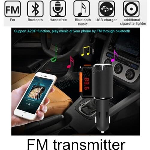 Hands Free Wireless Bluetooth FM Transmitter + AUX Modulator Car Kit MP3 Player TF SD USB LCD Car Accessories