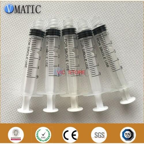 Free Shipping Non Sterilized 20Pcs 5ml/cc Plastic Liquid Dispenser Syringe