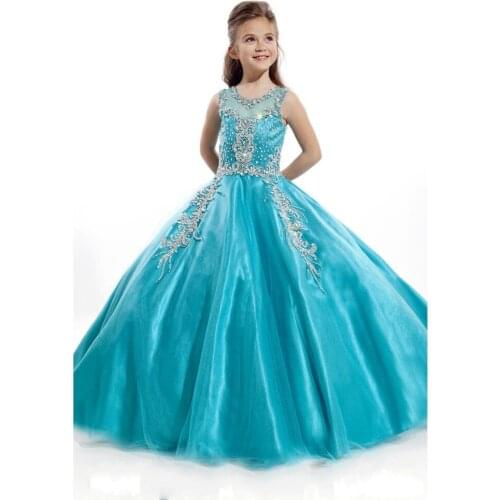 Fushia Flower Girls Birthday Party Dresses Dance Performance Tuxedo Girls New Year Party Dress Model Show Banquet Dinner