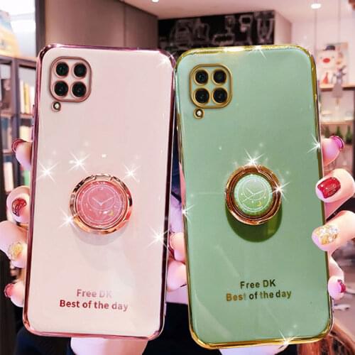 Holder Case For Huawei P40 Lite Case Soft Silicone Stand Cover For Huawei p40 lite Phone cases p40 lite 5G Pro Shockproof Fundas