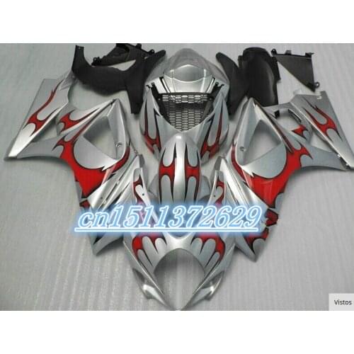 Dor-A GSX-R1000 K7 2007 2008 silver negro ABS carenado kit 07 08 for SUZUKI D