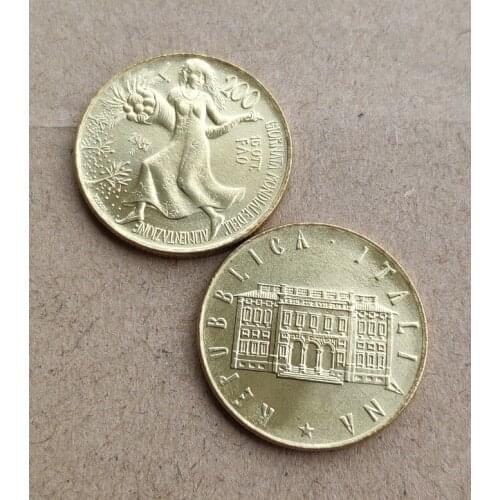 Italian 200 Lira 24mm Coins Eu Edition Europe 100% Real Original Used Coin Old Random Year