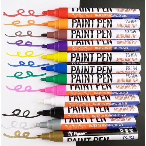 Car Tire Paint Marker Pen Touch Pen Waterproof Graffiti Pen Sign In Pen Office Water Based Premium Markers Fill Paint Pen