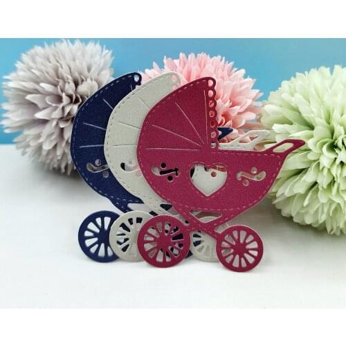 Baby Carriage Metal Cutting Dies Scrapbooking Embossing Folder for Card Making Craft Mold Photo Alum DIY Slimline Dies