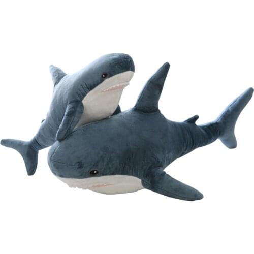Soft Toy Shark Big Size Funny Soft Bite Shark Plush Toy Pillow Appease about 100cm Stuffed Animal Fish Pillow Toys for Children