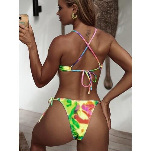2021 New Sexy Design Three Colors Bikini Brand Swimwear Women Bikini Set Bathing Suit Beachwear Summer two piece Lady Swimsuit