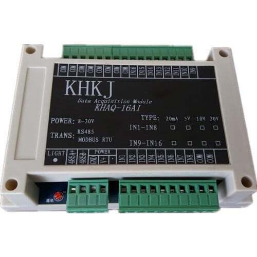 New 16-channel 0-10V acquisition module 16-channel analog input acquisition module Industrial grade 485 Modbus