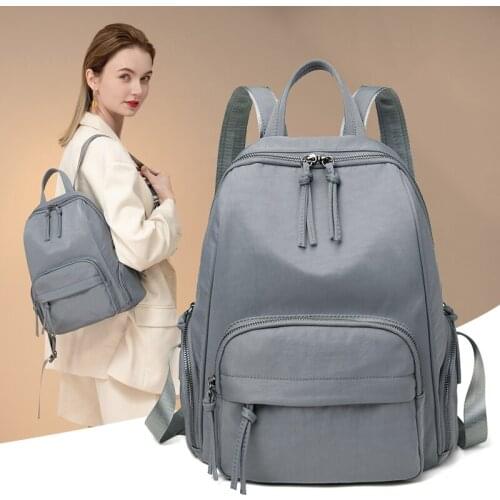 Backpack womens simple fashion 2021 new Oxford cloth anti-theft backpack large capacity travel bag leisure trend