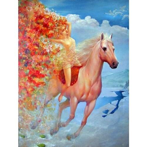 Full Square/Round 5d diy Diamond Painting Fantasy Cartoon Unicorn Girl Diamond Embroidery Mosaic Painting Diamond Decor For