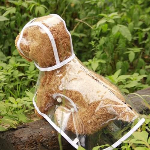 Transparent Pet Dog Raincoat Adjustable Waterproof Coat for Small Medium Large Dogs Hooded Pet Rain Jacket Dog Walking Supplies