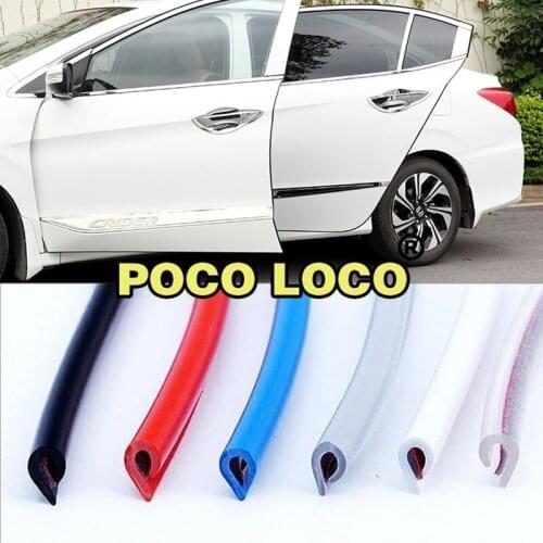 DIY Car Door Dent Protector Removable Strip Car Clear Black Red Blue Grey Brown Color Door Edge Trim Guard Strip Molding 5M