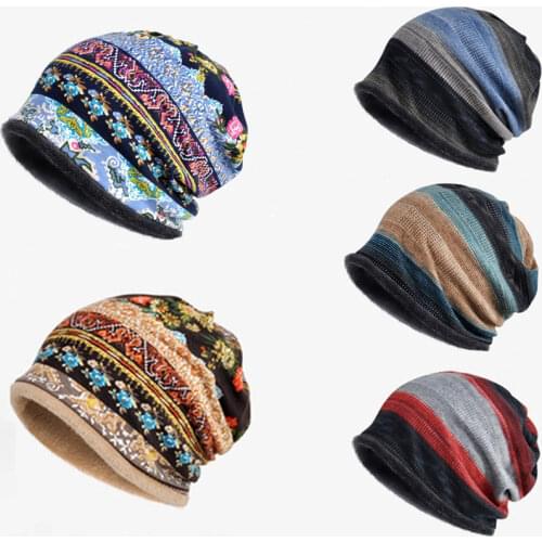 2021 Spring New Striped Beanies For Men Unisex Summer Thin Knitted Beanie Mens Multifunction Hedging Cap Hats For Male Kerchief