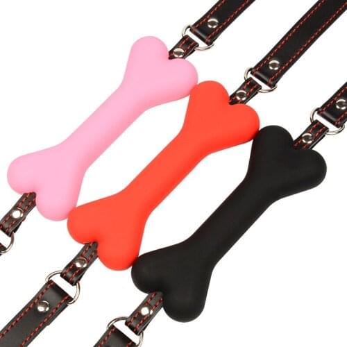 Silicone Dog Bone Gag Mouth Sex Bondage Mouth Ball Exotic Accessories BDSM Sex Toys For Woman Couples Adult Games Cosplay