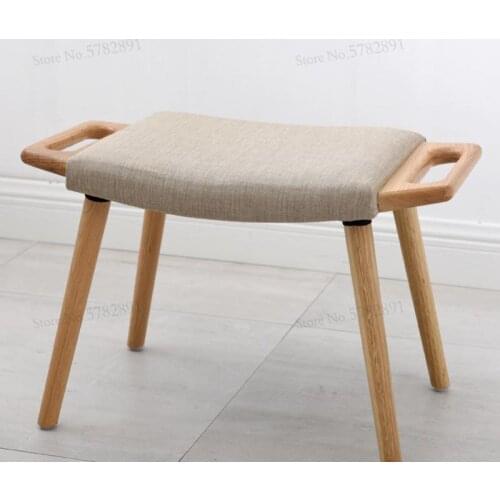Nordic Solid Wood Shoe Changing Stool, Wearing Shoe Stool, Footrest, Dressing Stool, Cloth Small Stool, Sofa Stool, Bench, House