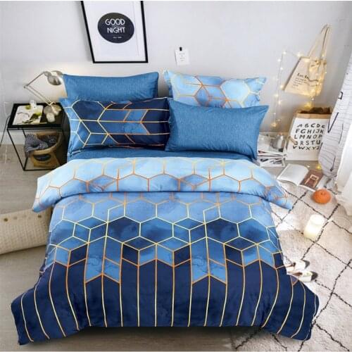 Modern 2/3pcs Duvet Cover Pillow Case Bed Sets Bedroom Linen King Queen Size Blue/Red/Coffee/Gray/Green/Purple Bedding for Home