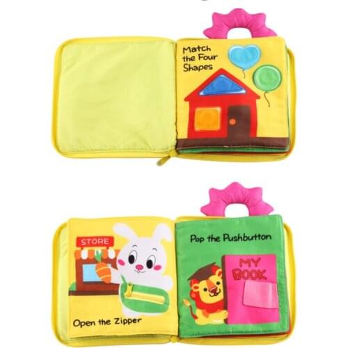 3D Tear not rotten Early Education Fabric Baby Book Cognitive Educational Toys for Children to Learn Basic Life Skills